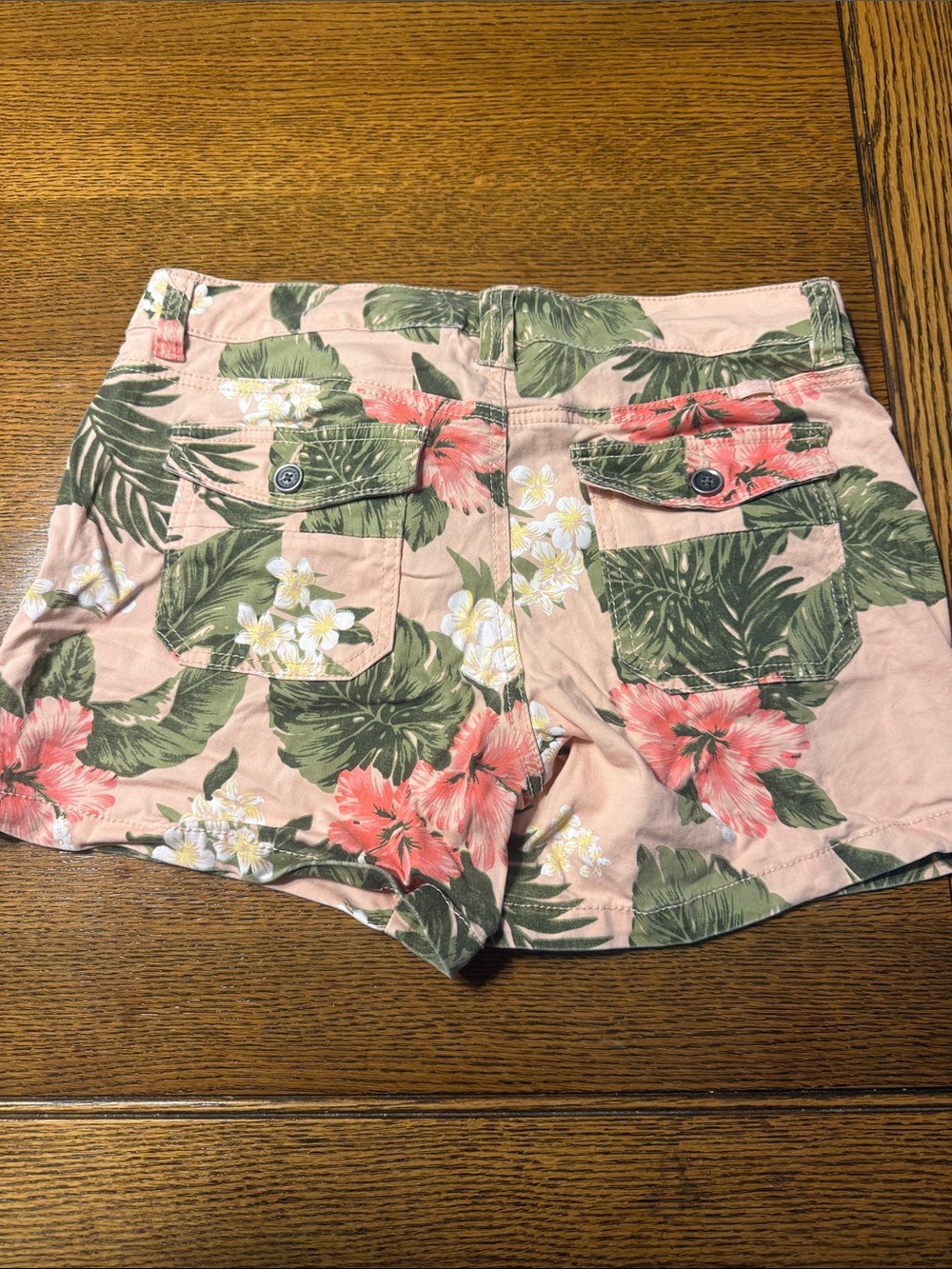 UNIONBAY Peach Pink Tropical Floral Jean Shorts - Picture 2 of 5